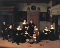 Portrait d’une famille hollandaise genre peintres Adriaen van Ostade